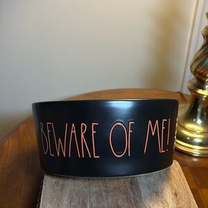 Rae Dunn large Beware of me dog bowl